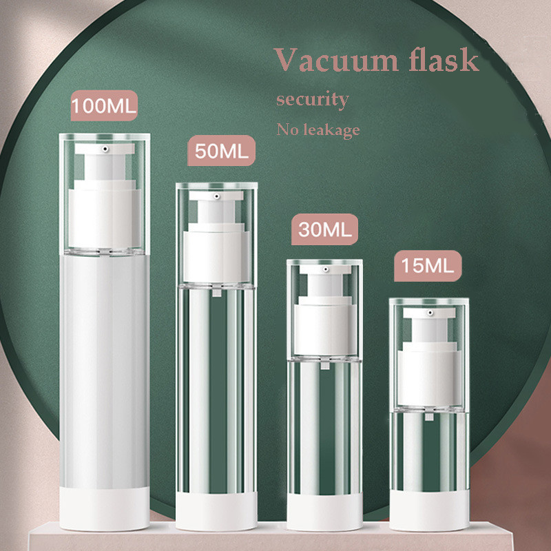 

Multiple Models Clear Airless Portable Cosmetic Cream Pump Bottle Travel Size Dispenser Makeup Container for Cream Gel Lotion