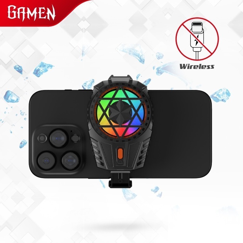 NEW GMR02S Cooler Hp Baterai Tanam Sistem Cas GAMEN Wireless Gaming Fan Pendingin Hp Portable