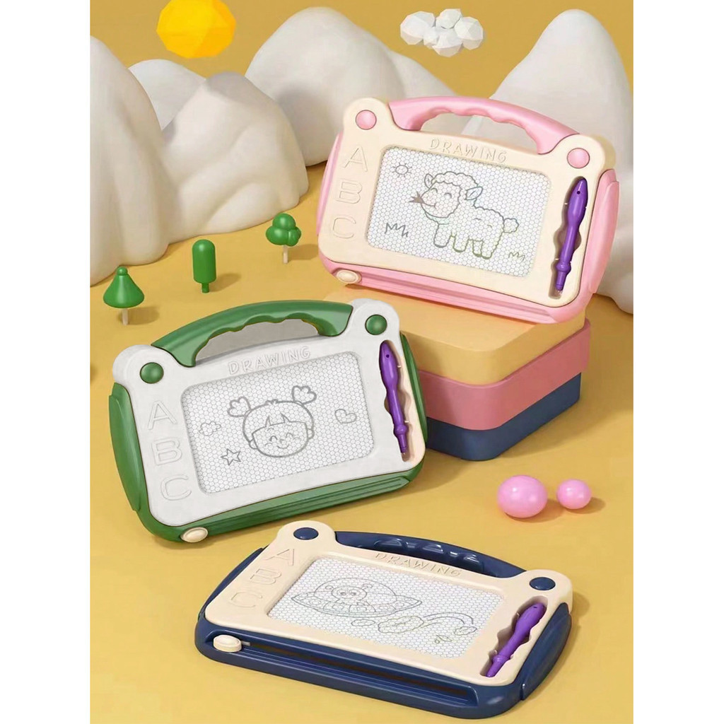 

Papan Tulis Anak Magnetic Mainan Edukasi Drawing Board Portable Erasable Colorful Magic Learning Pads Board
