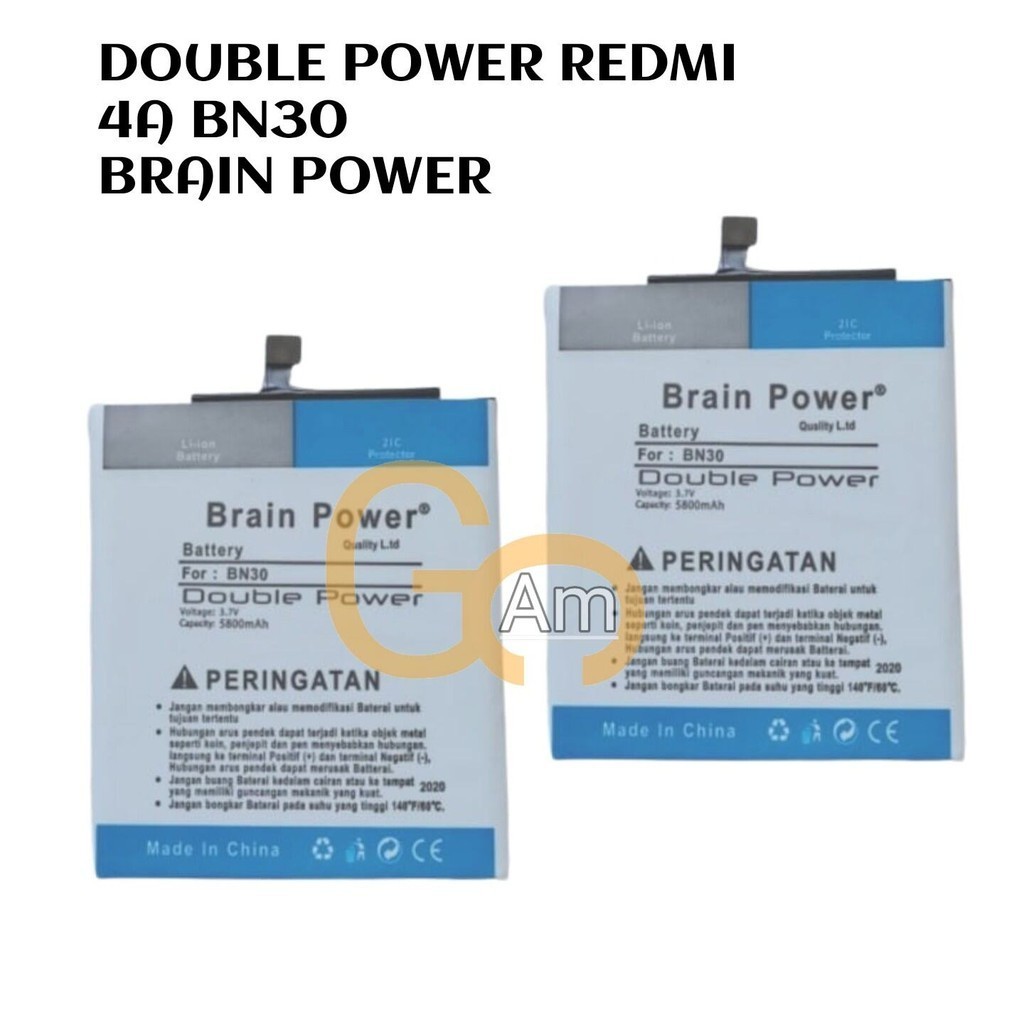 Batre Double Power Xiaomi Redmi 4A BN30/ Batu Baterai Battery DOUBLE POWER REDMI 4A BN30 BRAIN POWER