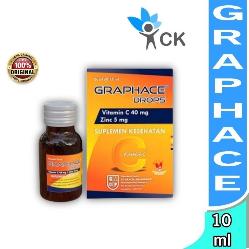 GRAPHACE DROP 15 ML - suplemen vitamin c dan zinc pada bayi