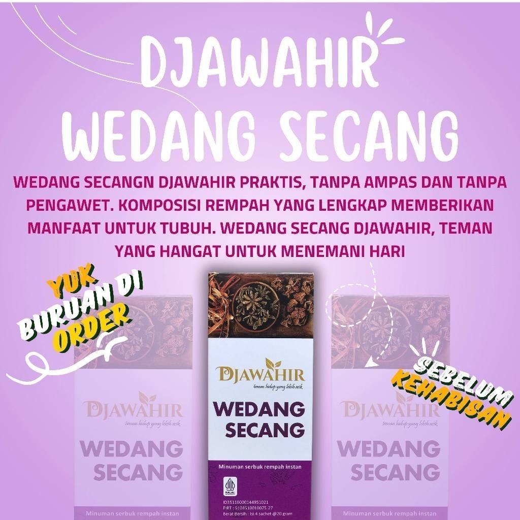 

DJAWAHIR Wedang Secang BOX isi 4 sachet @20gr HS02