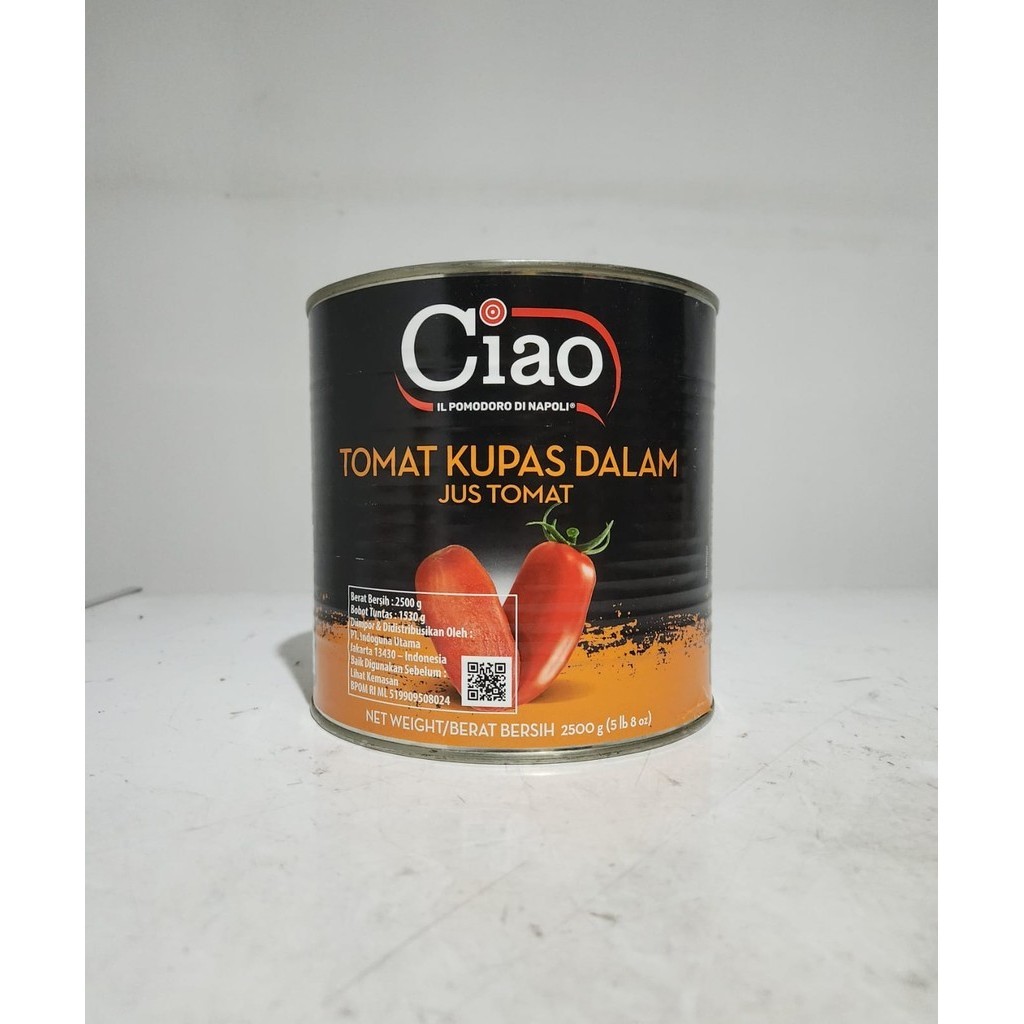 

CIAO ITALIAN PEELED TOMATOES 2500 GR / TOMAT KUPAS BEST SELLER