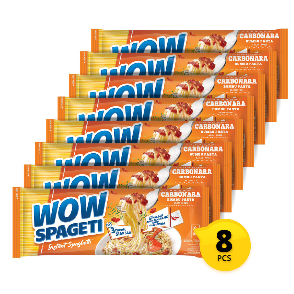 

Promo 7.7 PAKET 8 Pasta WOW Spageti Creamy Carbonara