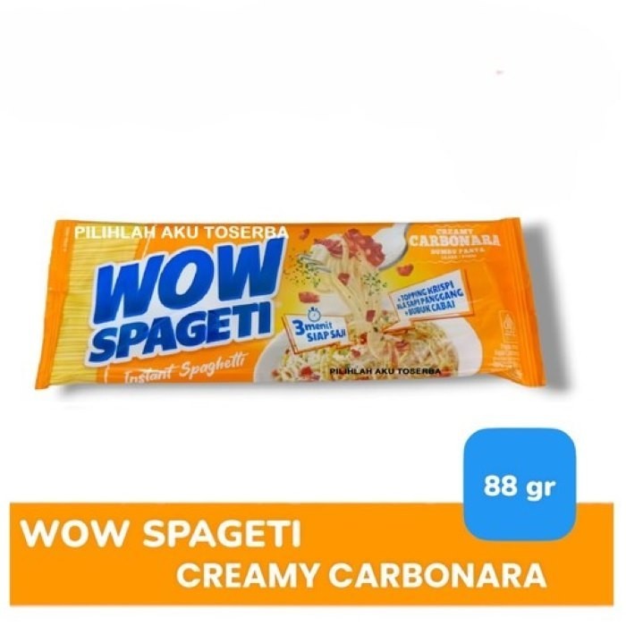 

Ready stock WOW Spageti Instant Creamy Carbonara 88g Pasta Spaghetti Instan Mayora 88 gram Ala Resto