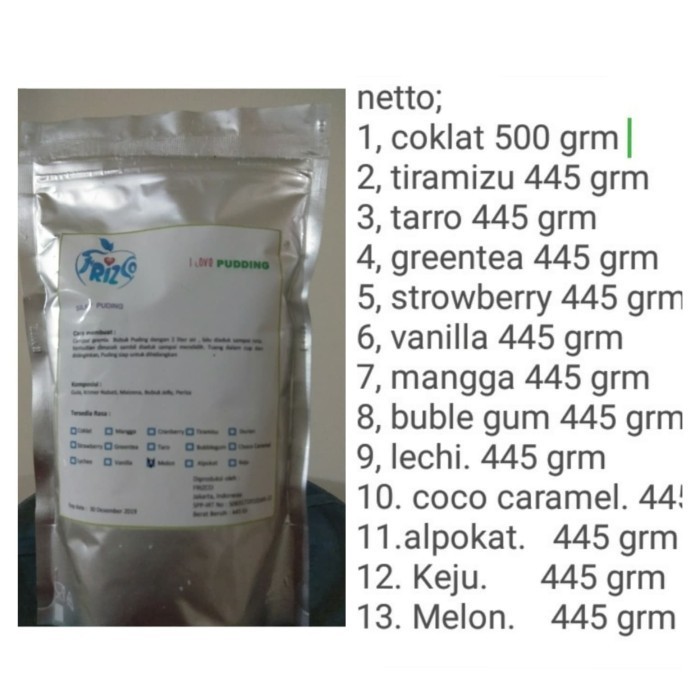 

TERJUAL silky puding powder. puding lembut/ pudot FRIZCO - Vanila