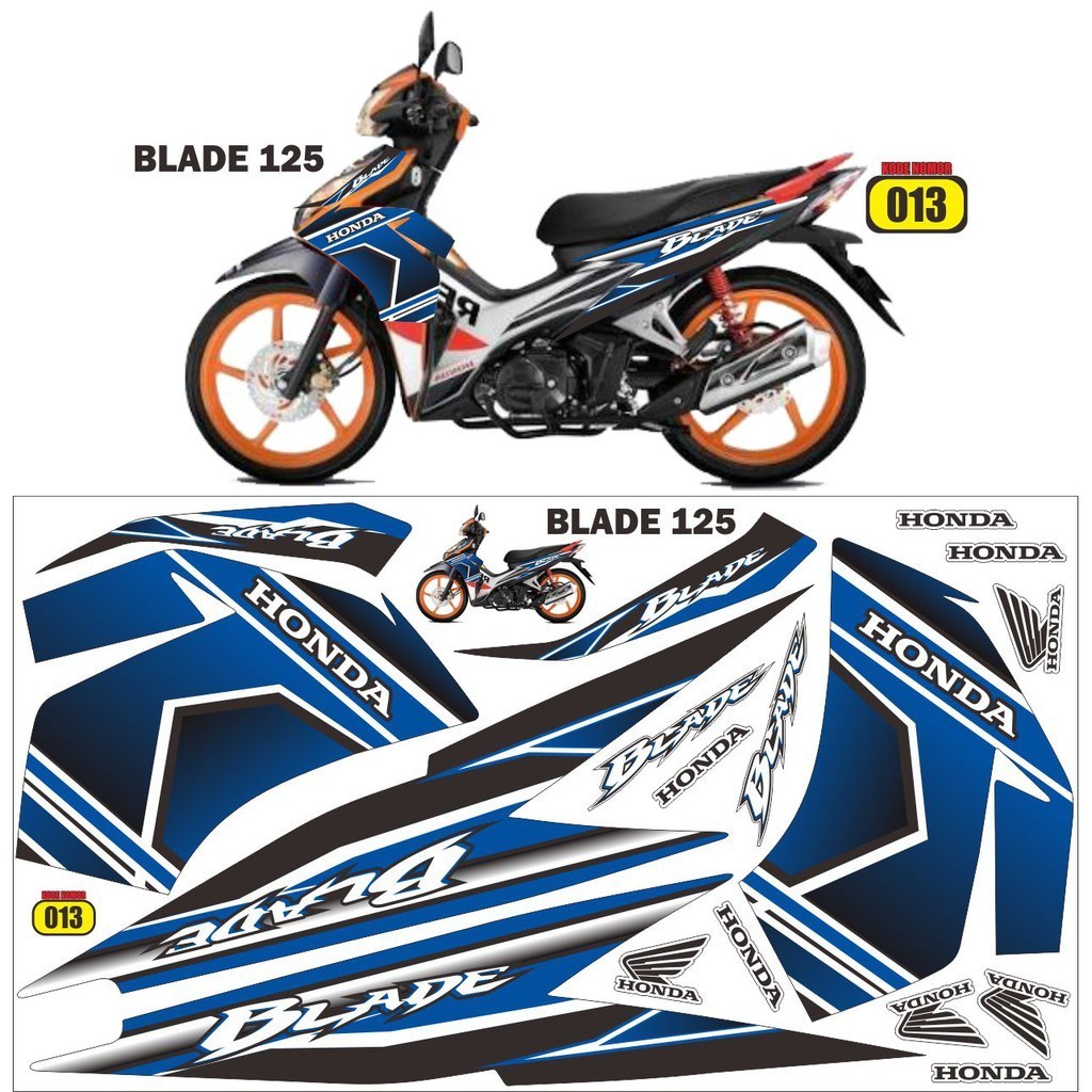 striping honda blade semi full body / decal honda blade semi full body / variasi honda blade semi fu