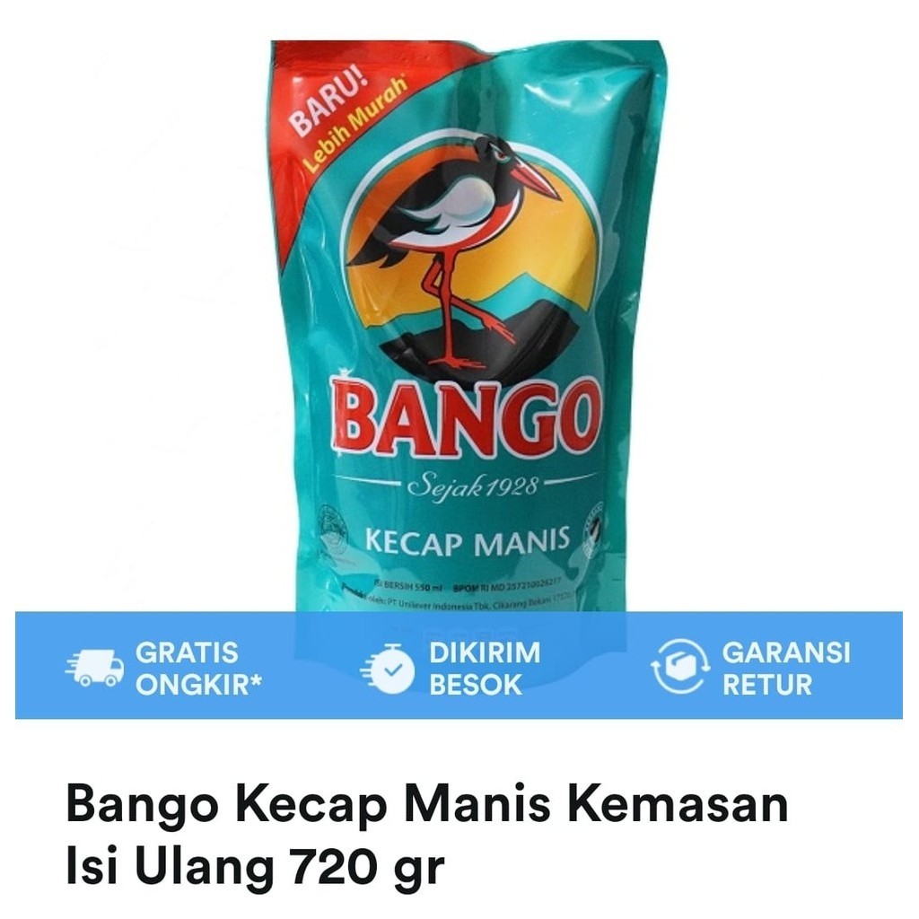 

Kecap Manis Bango Pouch Refill 720 gr