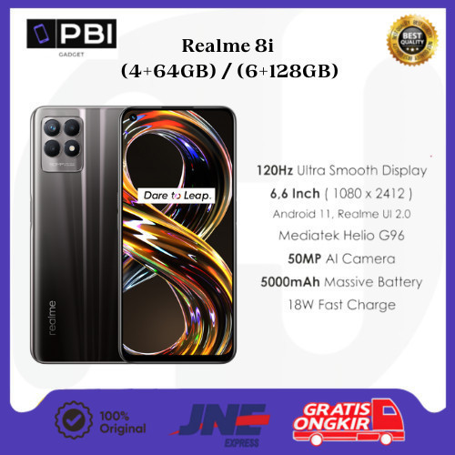 Realme 8i 4/64 GB - Second Mulus Fullset - Original 100%