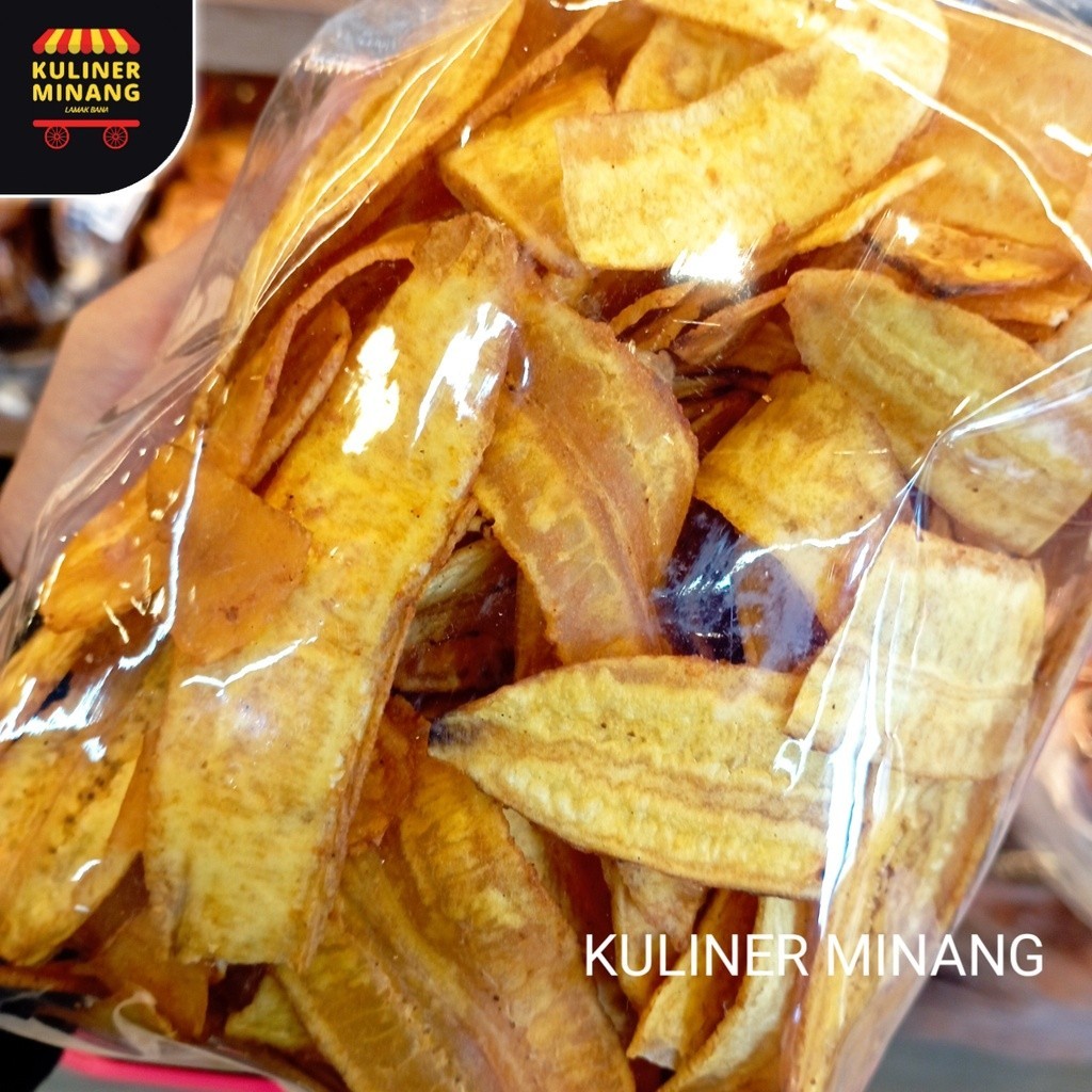 

Kuliner Minang Kripik Pisang 250g Oleh-Oleh Asli Cemilan Kampung Makanan Khas Payakumbuh Padang kabau Jajanan Snack Kabau AX00