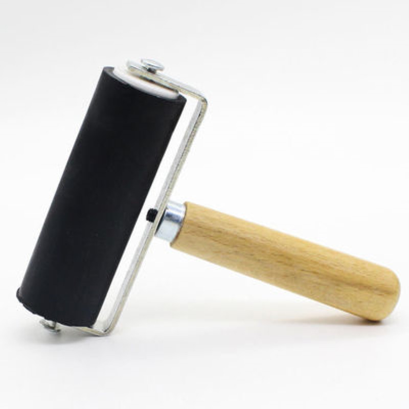 

1 pcs 6cm wood roller ink roller roller brush printing tool pigment ink roller