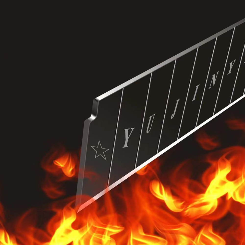 

10/30/50/100Pcs Replaceable 0.6MM Carbon Steel Utility Knife Blade 100mm*18mm Black Carving Blade For Student Office Stationery