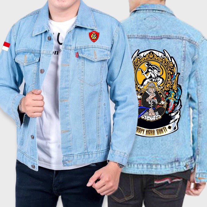 JAKET IKSPI KERA SAKTI JEANS / JAKET SABLON / JAKET DENIM / SIZE M L XL