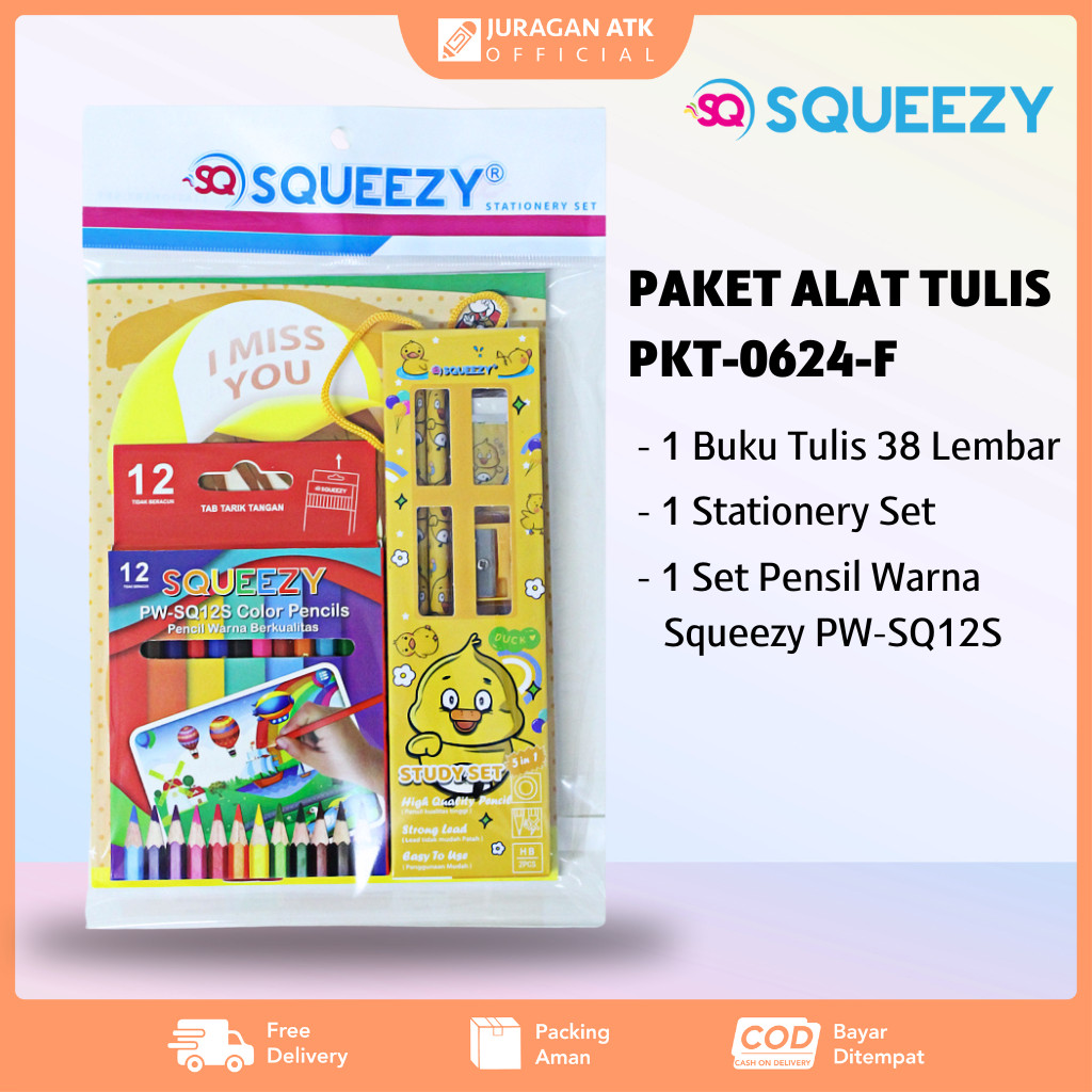 

Paket Alat tulis Lengkap Stationery Set Squeezy PKT-0624