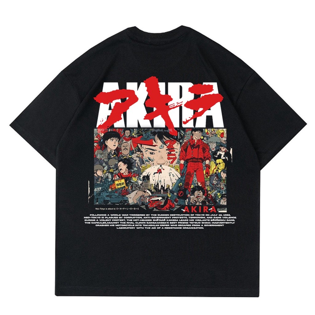 KAOS BAJU ANIME CYBERPUNK AKIRA NEO-TOKYO | T-SHIRT ANIME VINTAGE AKIRA 90s | ANIME 1988 AKIRA