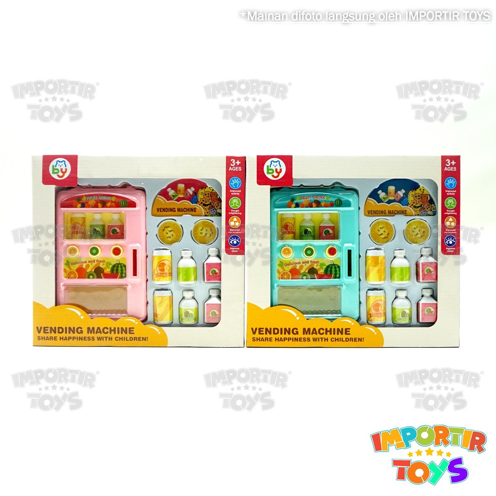 Vending Machine Mainan 2 warna. Dengan koin dan minuman nya