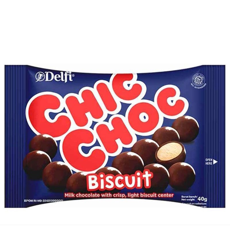 

DELFI Chic Choc 40 g - Cokelat isi biskuit