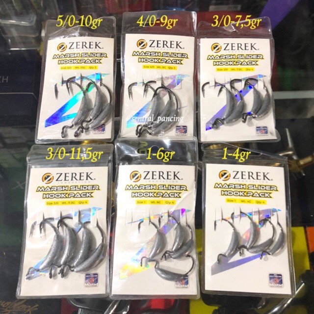 Zerek Mars Slider Hook Pack / Worm Hook Zerek