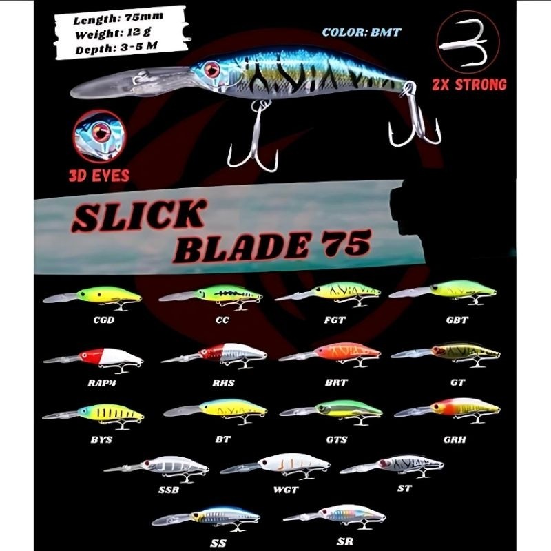 Umpan Sotelo Slick Blade 75 / Umpan Casting / Umpan Minnow