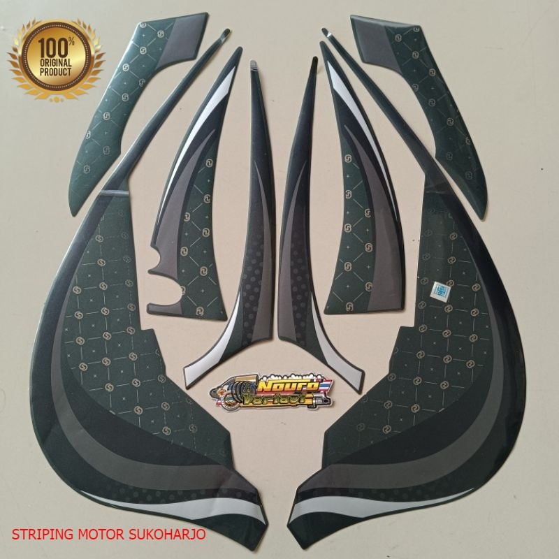 Striping honda scoopy 2023 2024 hijau army stylish kualitas original