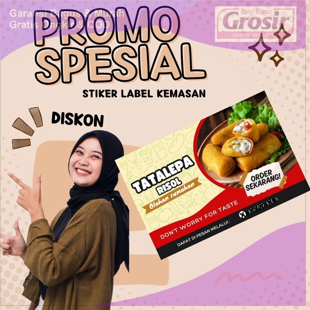 

STIKER LABEL KOTAK KUE STIKER LABEL PRODUK STIKER LABEL CUSTOM BLACUPRINT