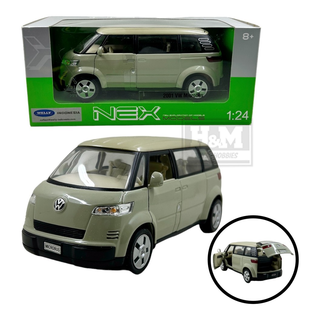 Welly 1:24 2001 VW Microbus - Krem