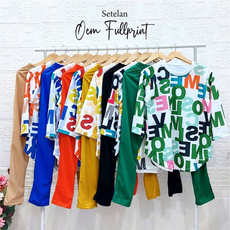 GZB Fashion Baju Set Wanita Terbaru / Setelan OCM Fullprint / Setelan Buat Lebaran / Stelan Cewek Ke