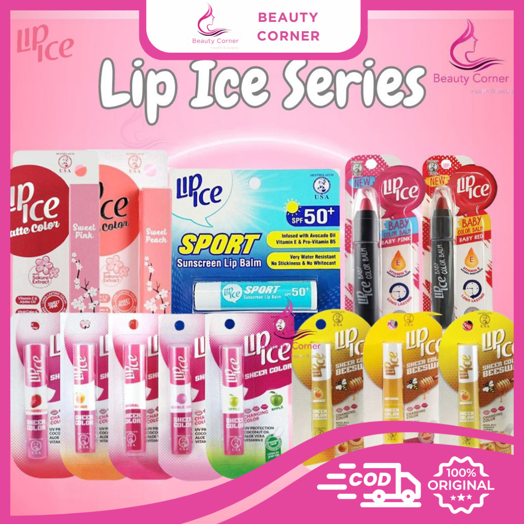Lip Ice Sport Sunscreen Lip Balm SPF50+ | Lip Ice Sheer Color | Baby Color Lip Balm | Sheer Color Be