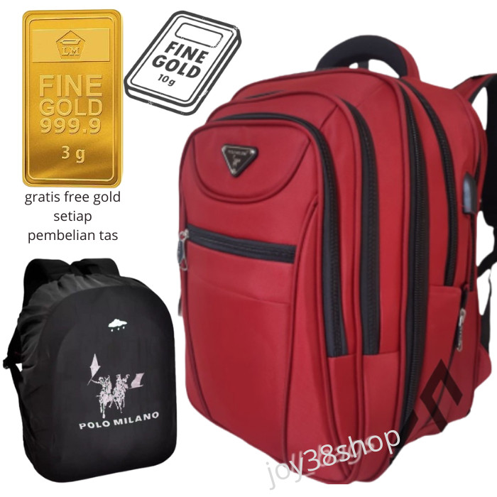 Tas Punggung // (PROMO 12:12 TERMURA)Tas Ransel Polo Milano 88372 Tas Ransel Polo Dewasa Terbaru 202