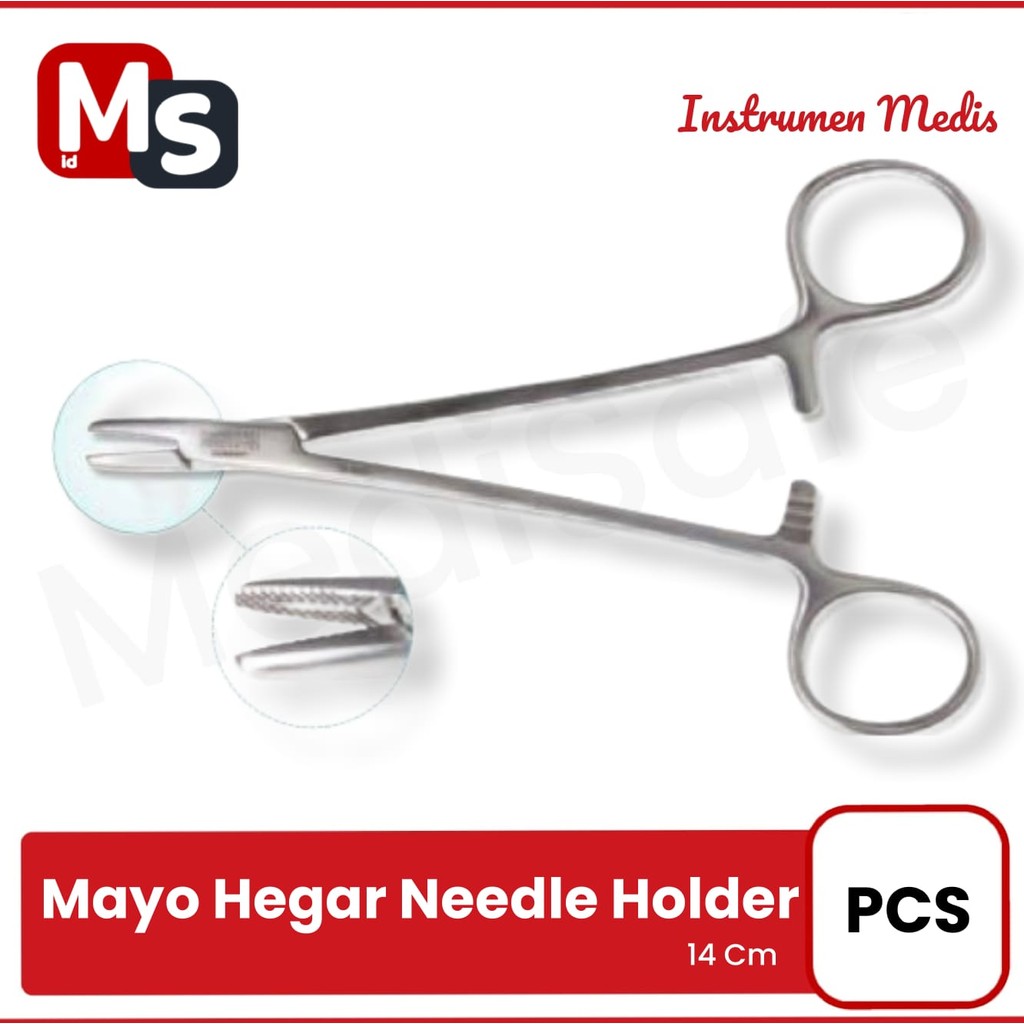 Gunting Mayo 14 Cm Hegar Needle Holder Nalpuder  Instrumen