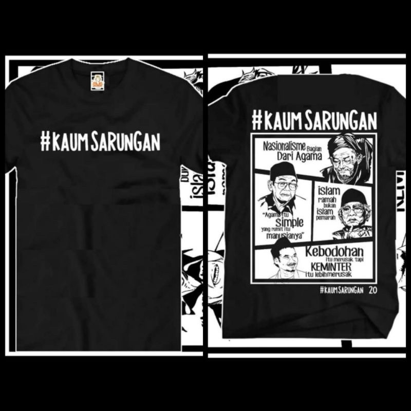 KAOS ATASAN KAUM SARUNGAN / gus dur gus baha / baju NU