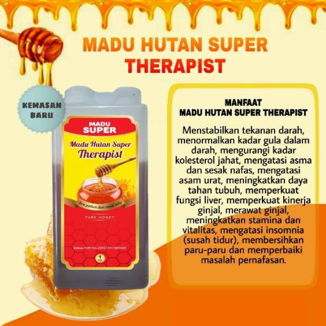 

Madu Hutan Super Kalimantan Therapist,Plus Royal Jelly dan bee pollen 1kg / 1kg