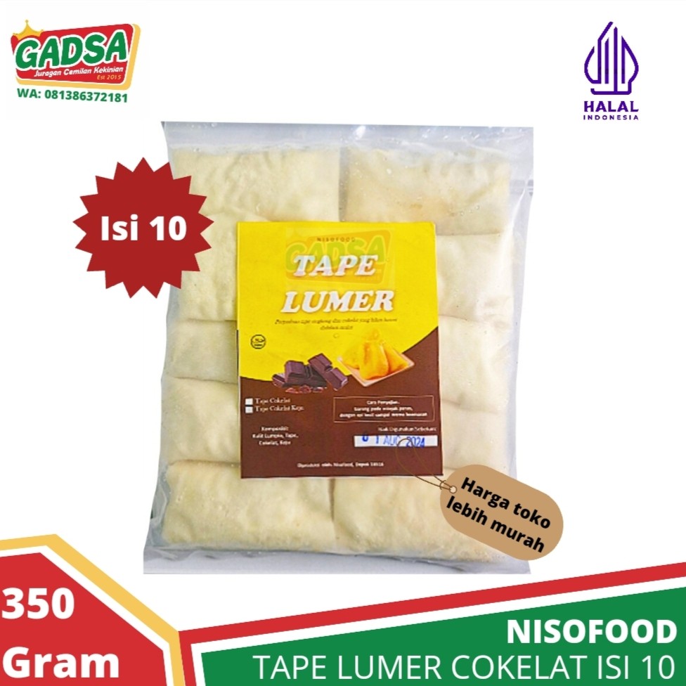 

Tape Lumer Cokelat Tape Coklat Lumer isi 10