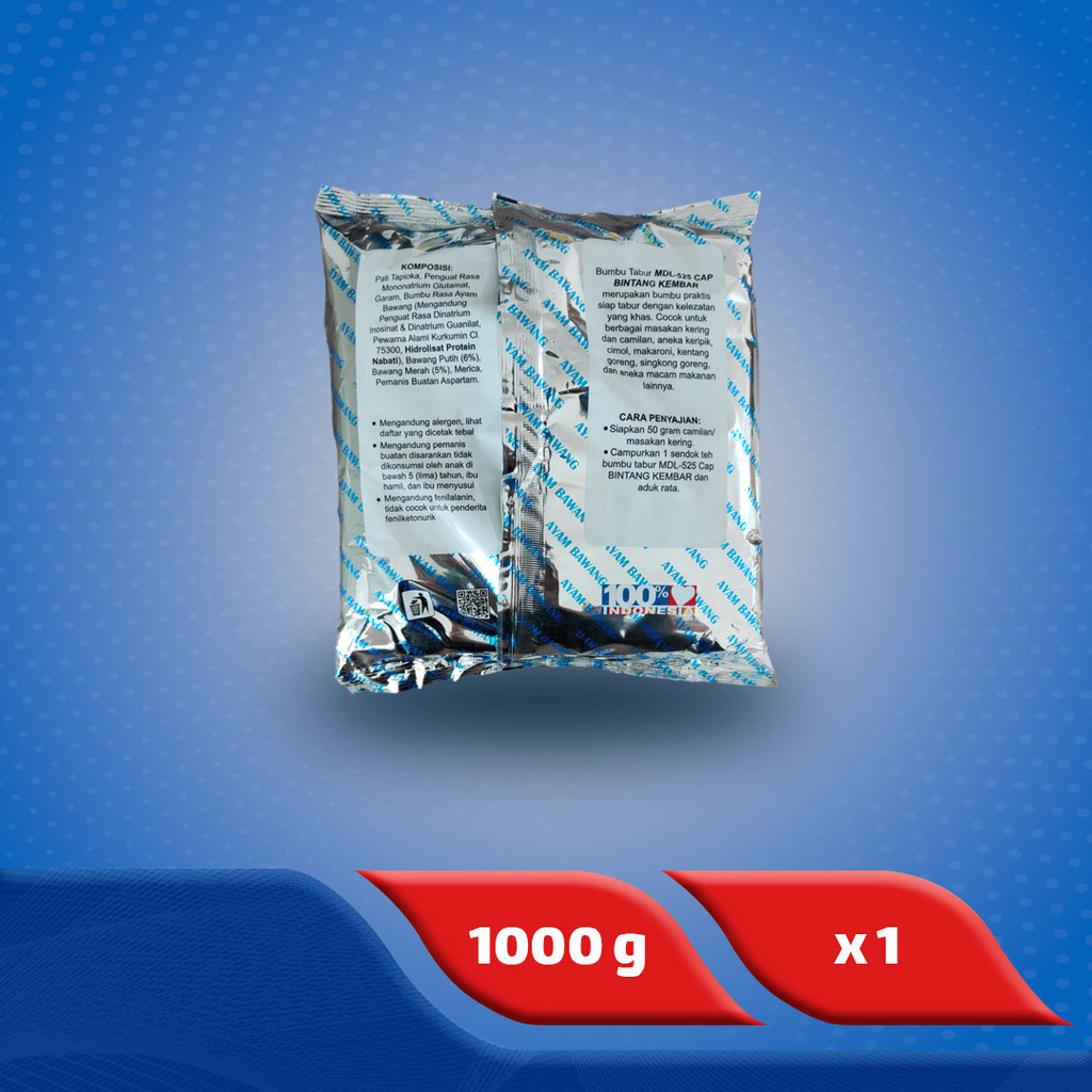 

Bintang Kembar Bumbu Tabur Ayam Bawang 1 kg x 10 Pcs