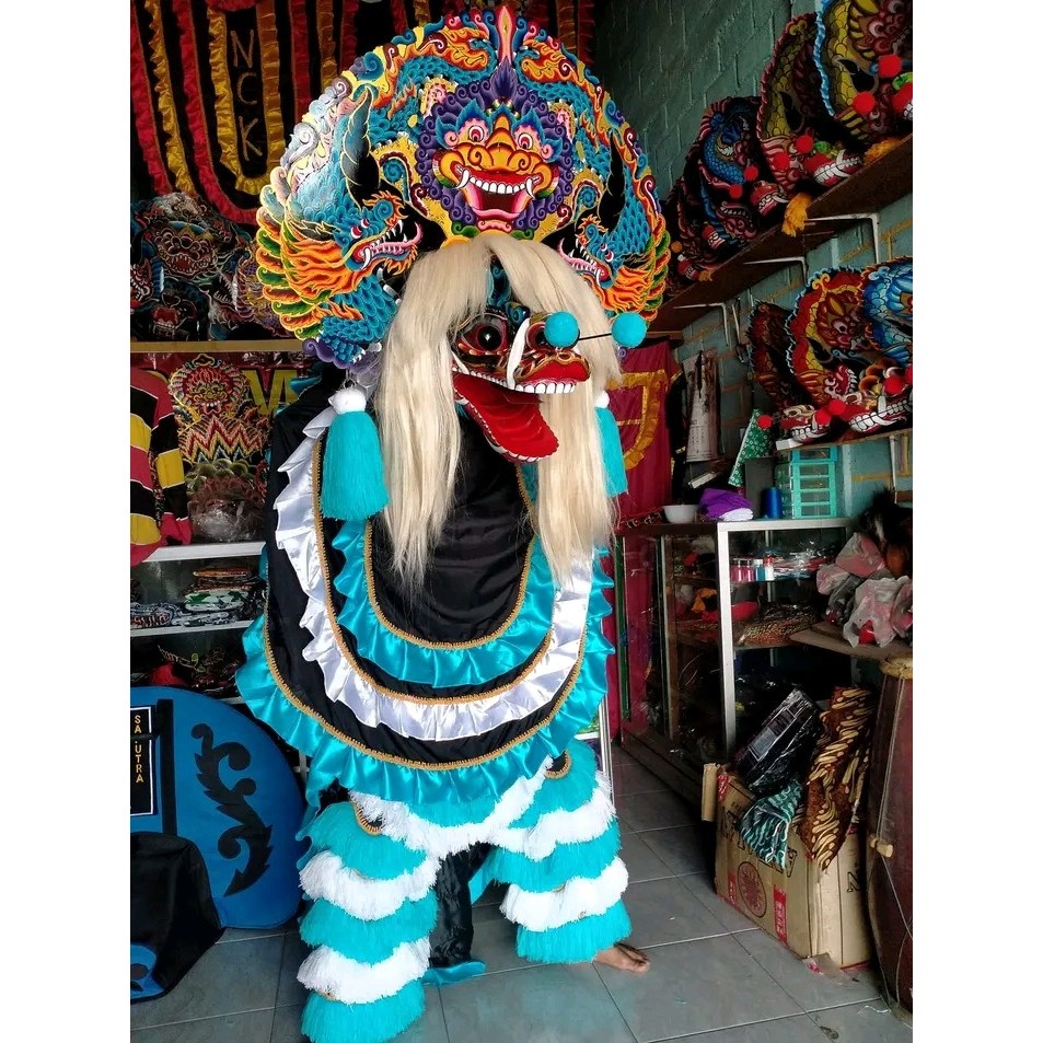 Barongan Kayu Celana barong anak kecil TK SD warna pelangi merah kuning biru barongsai macanan reog 