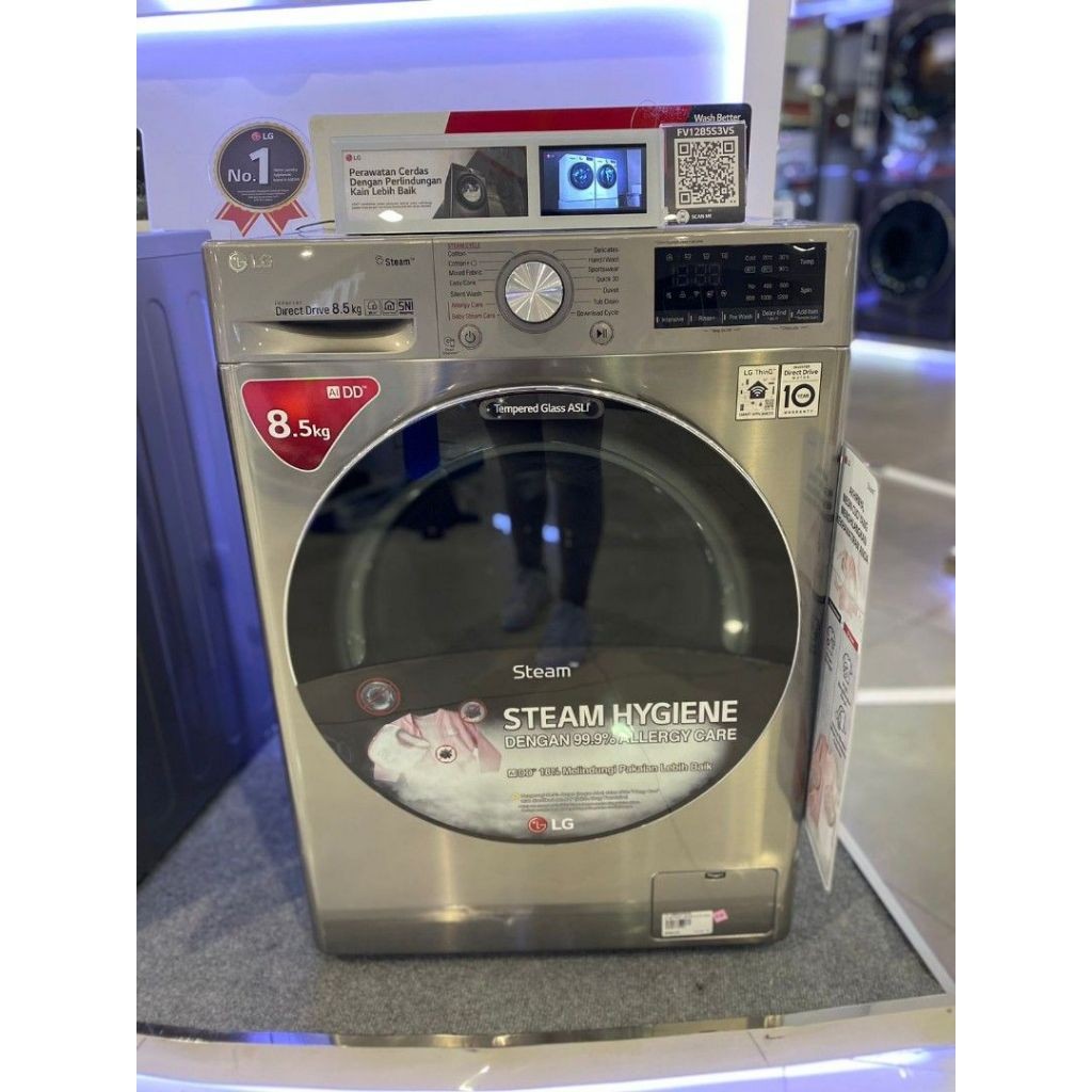 LG MESIN CUCI FRONT LOAD 8,5KG FV1285S3VS
