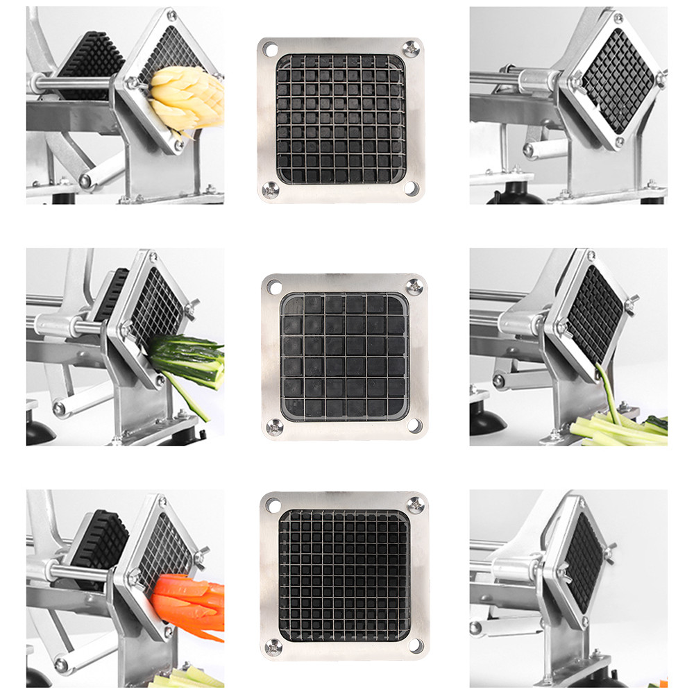 Chips Cutter Stainless Steel Blade Potato Cutting Machine +3 Blades Size French Fry Potato Chips Cut