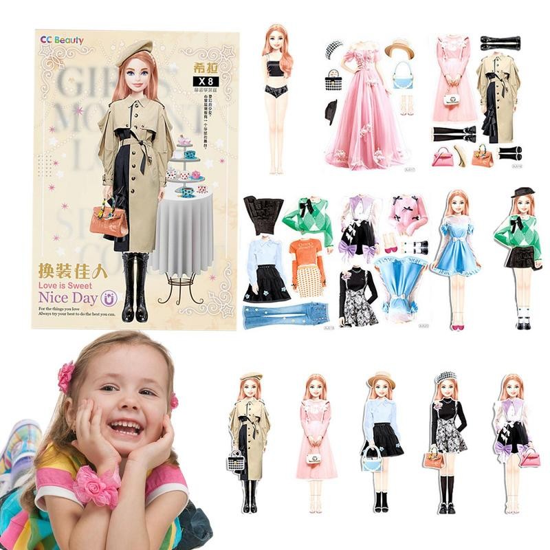 Magnetic Paper Dolls Safe And Harmless Princess Dress Up Doll Set Magnetic Princess Dress Up Paper D