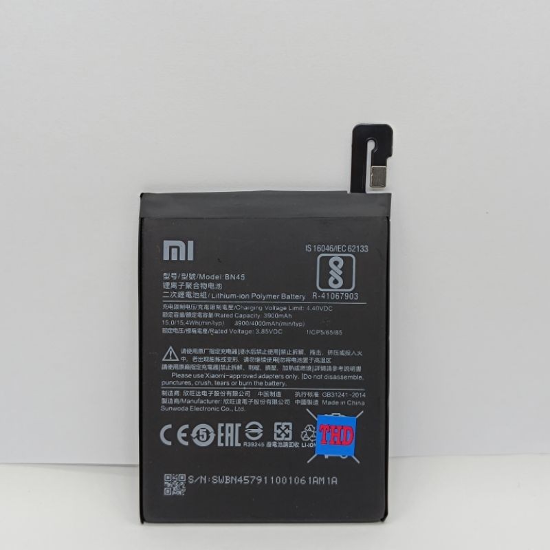 Batre Baterai Xiaomi Redmi Note 5 / Note 5 Pro BN45 ORIGINAL