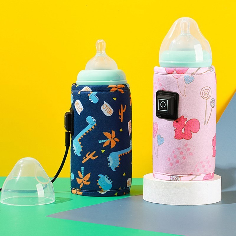 Portable USB Baby Bottle Warmer Travel Milk Warmer Infant Feeding Bottle Heated Cover Insulation The