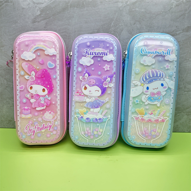 

TM24-11901 Cartoon Sanrio Kuromi Melody Cinnamon Dog Quicksand Pencil Case