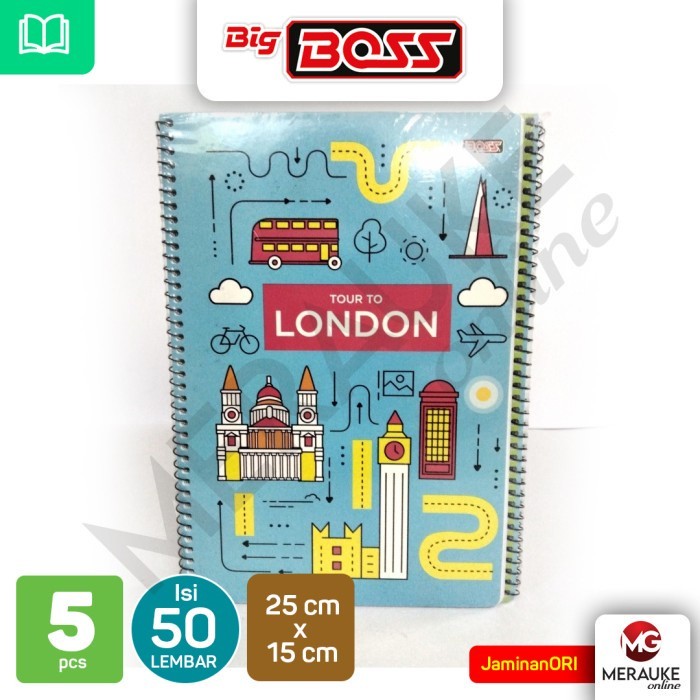 

BigBoss Buku Tulis Spiral 50 Lembar