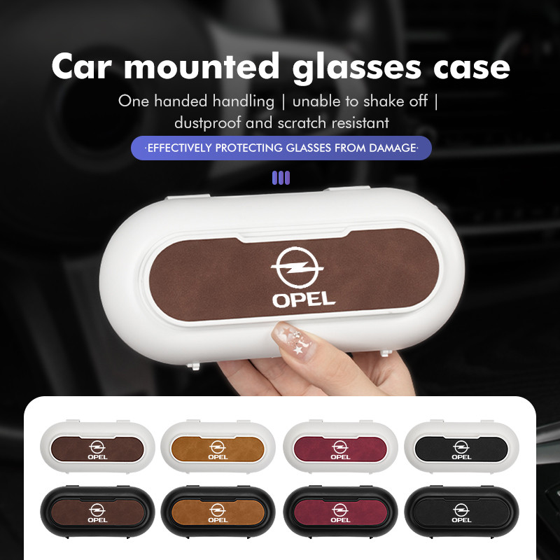 Car Glasses Case Auto Sun Visor Glasses Holder Sunglasses Box For Opel Corsa Astra H G J Insignia Ve