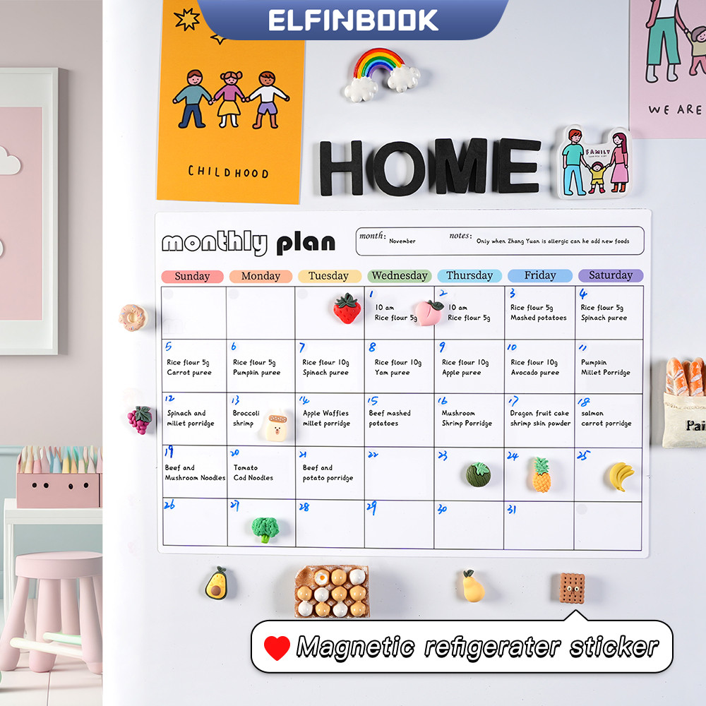 

Magnetic Calendar For Fridge Monthly Weekly Planner Calendar Table Dry Erase Whiteboard Fridge Sticker Message Board Menu