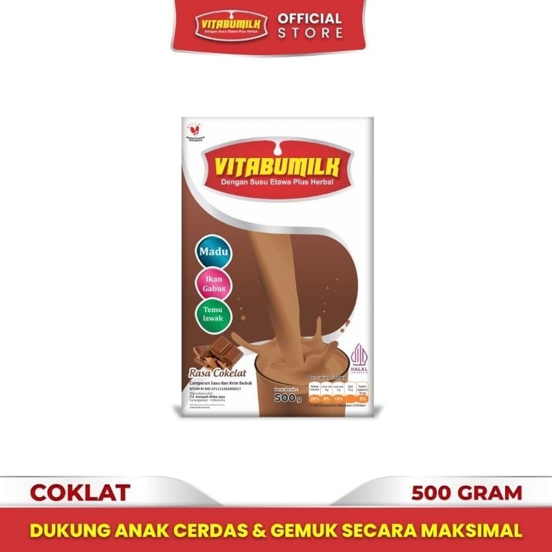 

VITABUMILK SUSU ETAWA PLUS HERBAL 500gr // COKLAT