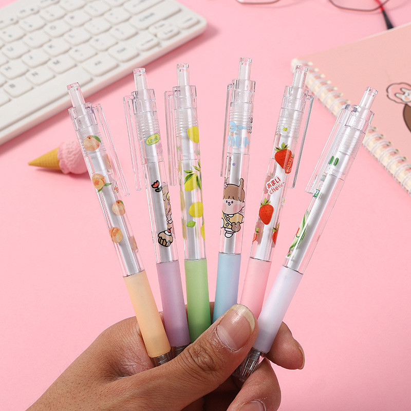

1 Pieces Lytwtw's Cute Kawaii Creative Cartoon INS Fruit Student School Office Stationery Press Gel Pen