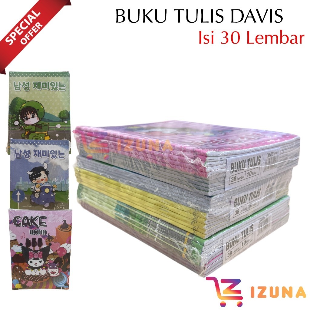 

IZ - ATK018 DAVIS BUKU TULIS MURAH ISI 38 LEMBAR / BUKU TULIS SEKOLAH / BUKU TULIS DAVI 38 LEMBAR / BUKU TULIS MURAH / BUKU SEKOLAH / BUKU TULIS 1 PACK ISI 10 BUKU / BUKU TULIS SUKHOI