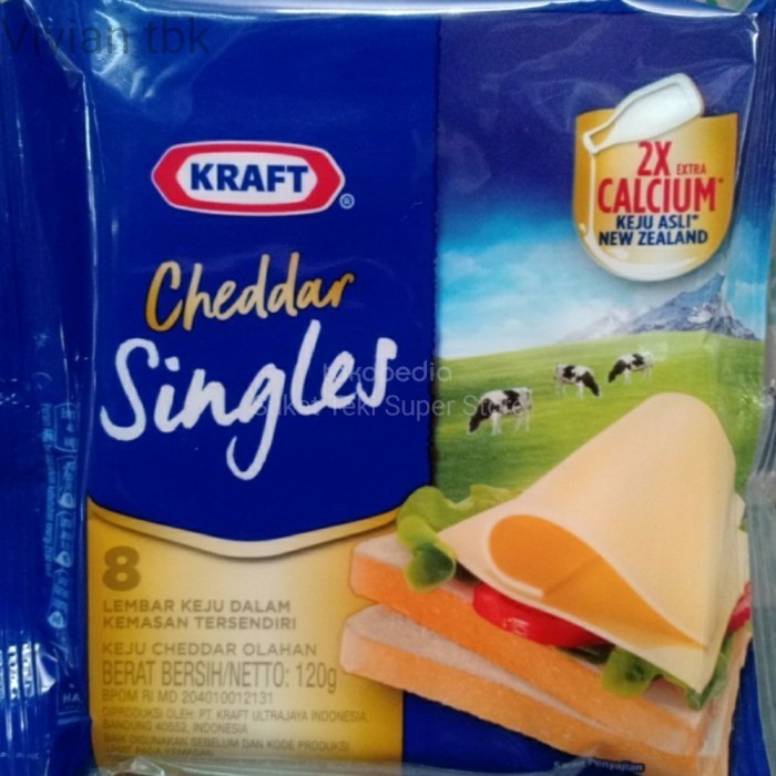 

vv Keju Kraft Singles 10 slices 167gr Cheddar Cheese Serbaguna