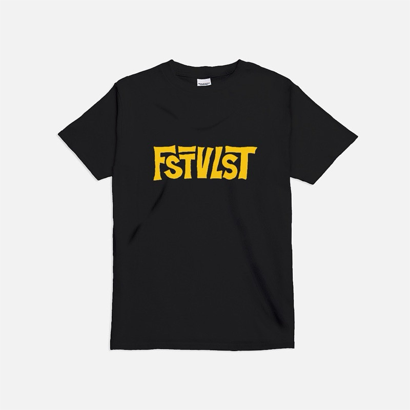 【COD】KAOS T-Shirt FSTVLST LOGO YELLOW Bahan Tebal Cotton Combed 24s baju distro lembut