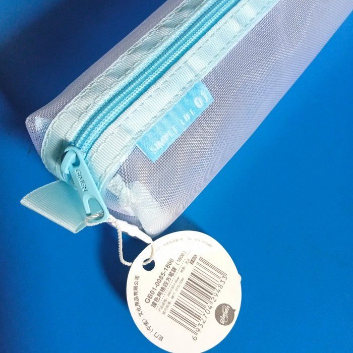 

[Promo] MUJI - Nylon Mesh Pen Case/Square || Tempat Pensil - KKV BLUE
